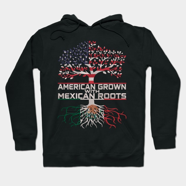 America Grown with Mexican Roots Hoodie by Velvet Love Design 